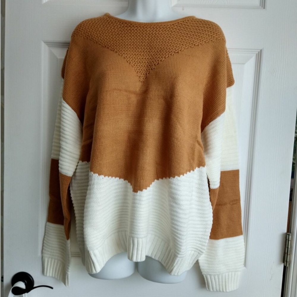 Boutique New Color Block Sweater SzXL